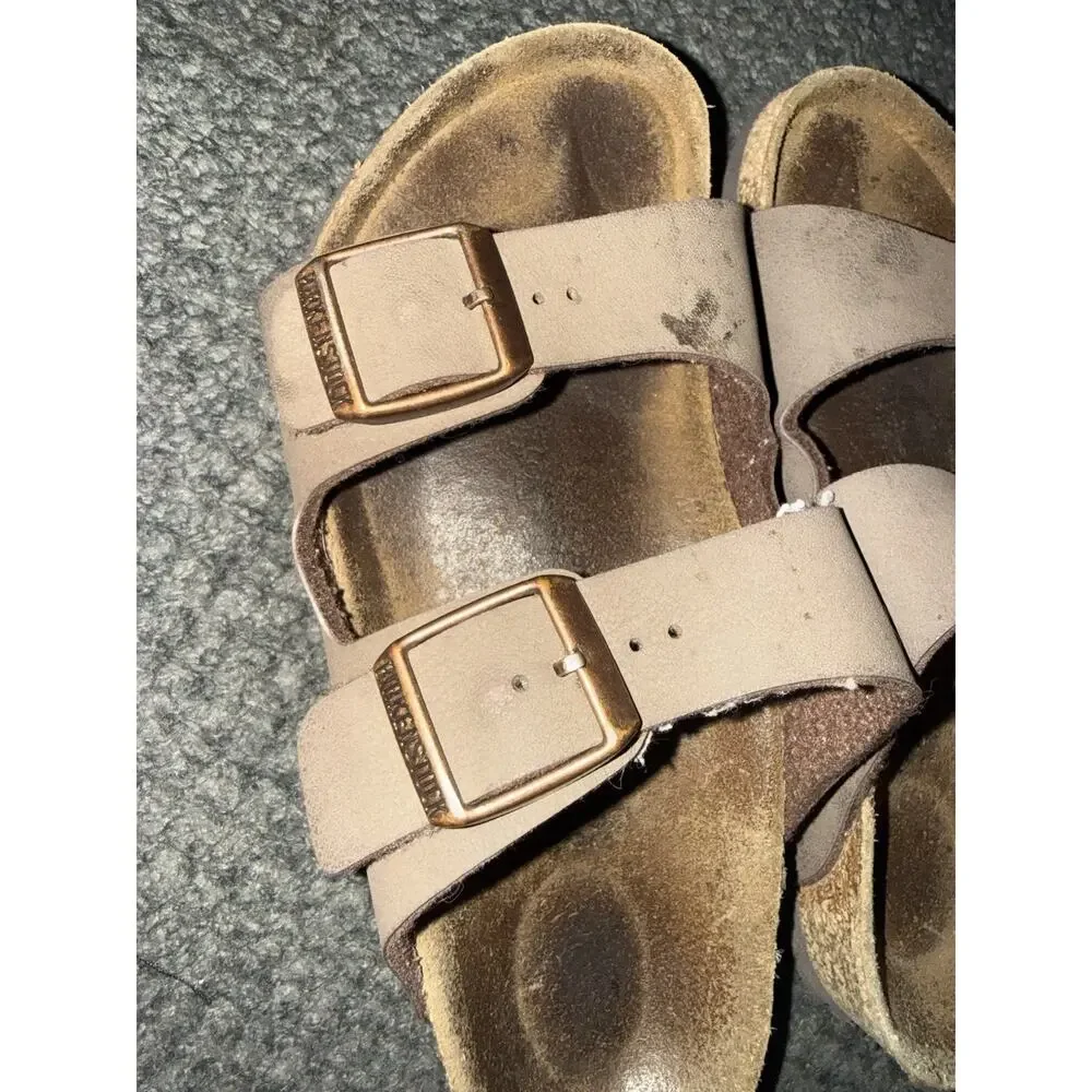 Birkenstock 31 Sandals Brown Arizona Double Strap Leather Youth Kids Size 11